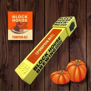 Block House Brewing Pumpkin Ale Tap Handle Breweriana